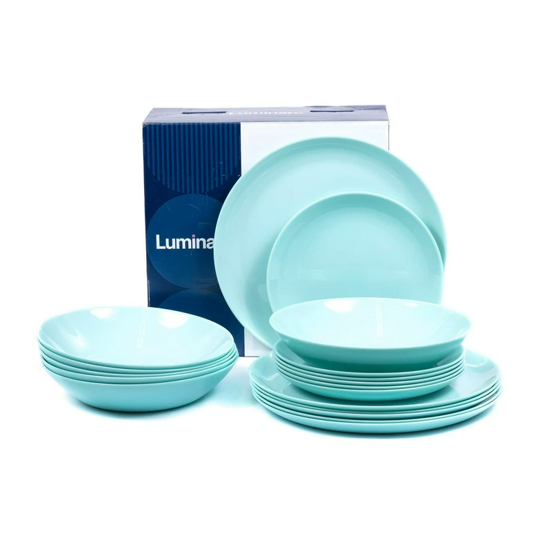 Уцінка! Столовий сервіз Luminarc Diwali Light Turquoise, 18 предметів (P2963)