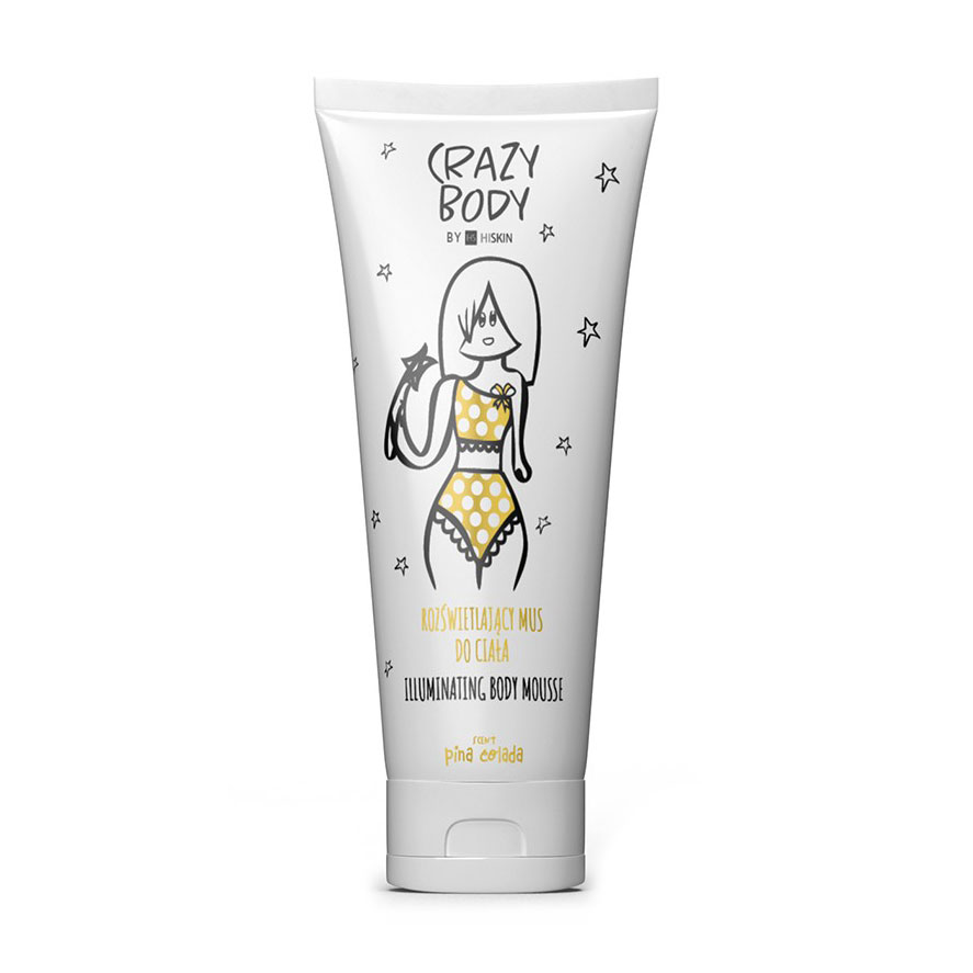 Уцінка! Сяючий мус для тіла HiSkin Crazy Illuminating Body Mousse Pina Colada, 250 мл