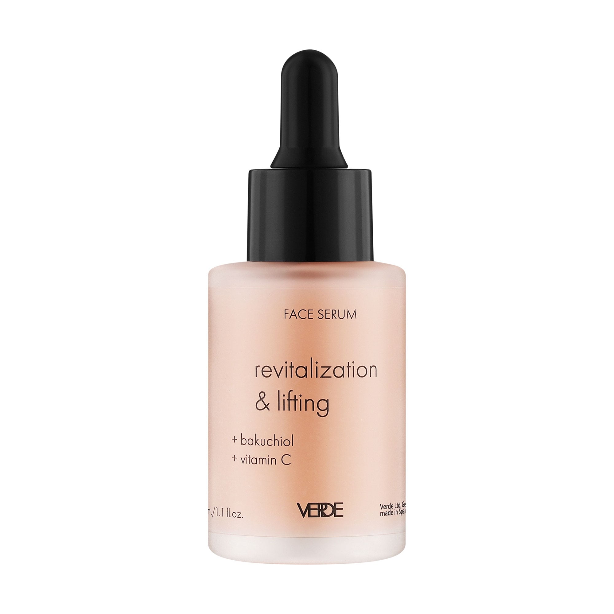 Уцінка! Сироватка для обличчя Verde Revitalization &amp; Lifting Face Serum з бакучіолом та вітаміном C, 30 мл