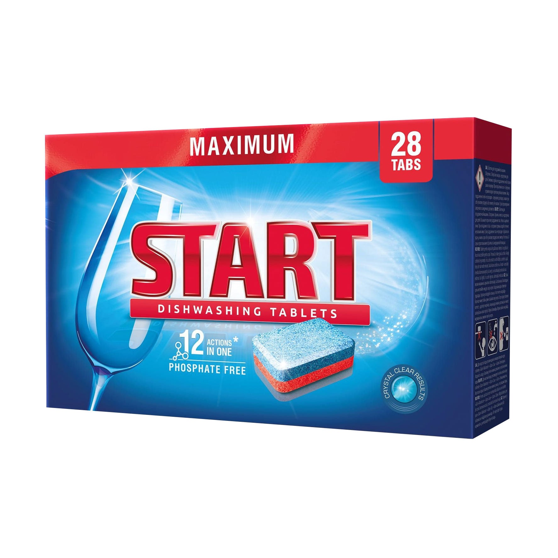 Уцінка! Таблетки для посудомийної машини START. Maximum, 28 шт
