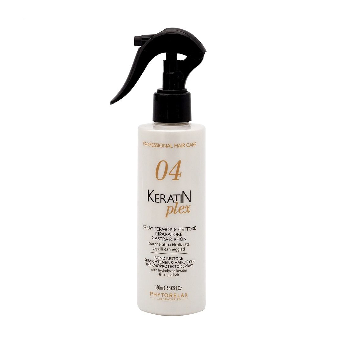 Уцінка! Термозахист для волосся Phytorelax Laboratories Keratin Plex Bond Restore Straightener &amp; Hairdryer Thermoprotector Spray з гідролізованим кератином, 180 мл
