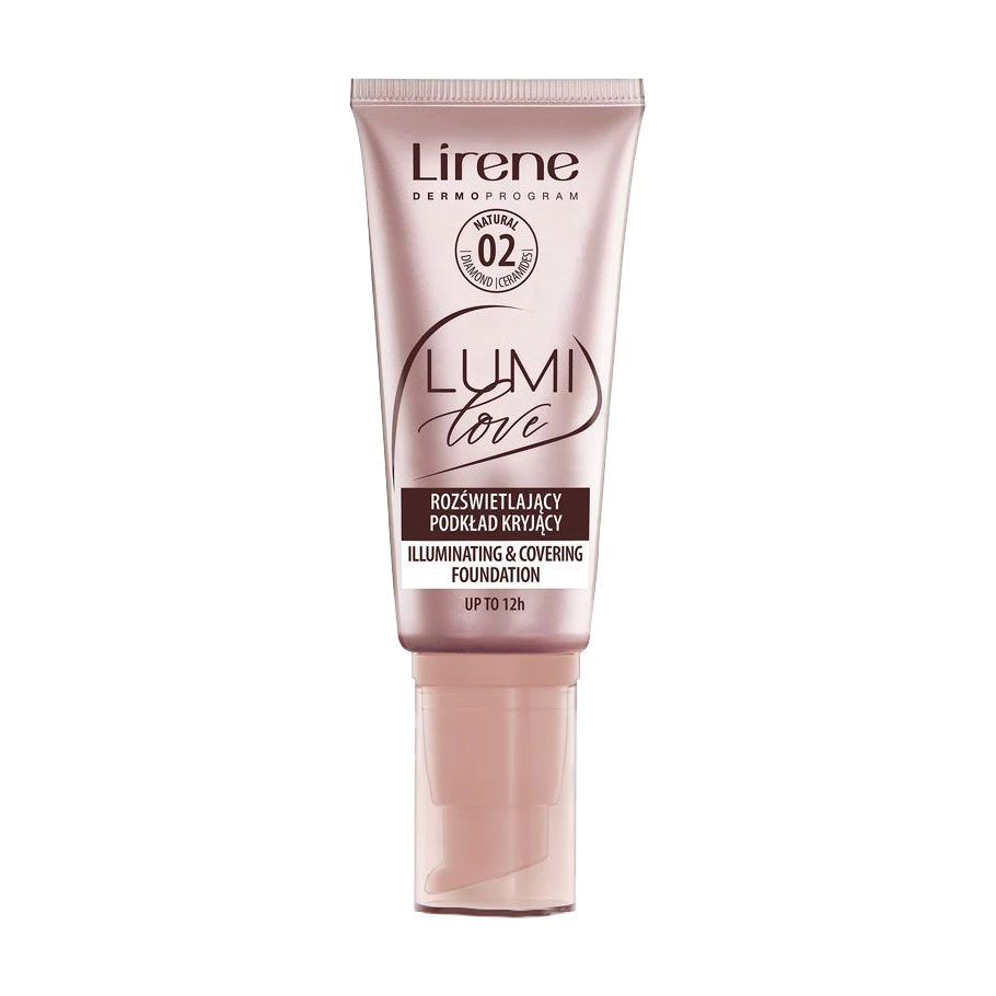 Уцінка! Тональна основа для обличчя Lirene Lumi Love Illuminating &amp; Covering Foundation 02 Natural, 30 мл