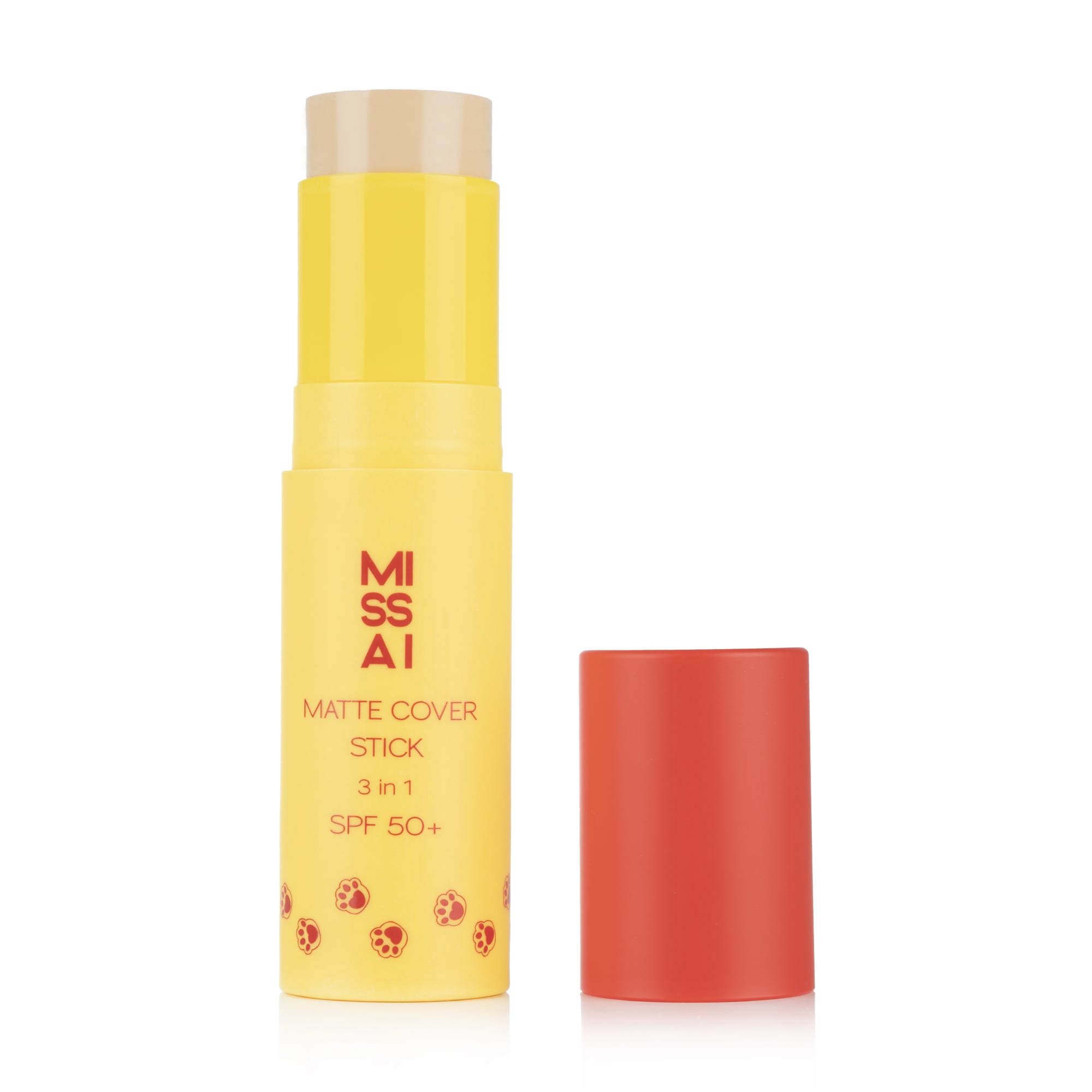 Уцінка! Тональна основа-стік для обличчя Missai Matte Cover Stick 3 in 1 SPF 50+, тон 02, 10 г
