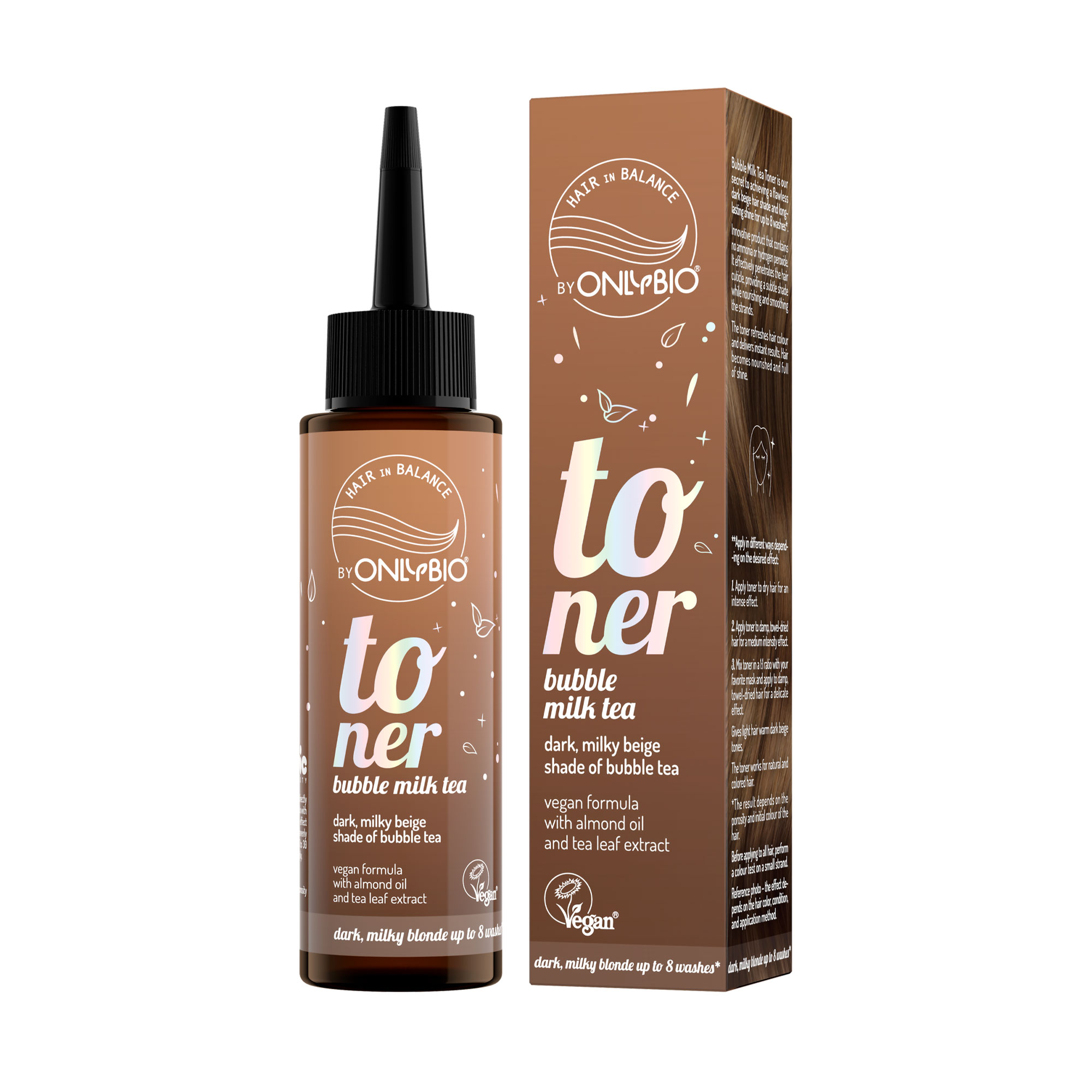 Уцінка! Тонер для волосся OnlyBio Hair In Balance Toner, Bubble Milk Tea, 100 мл