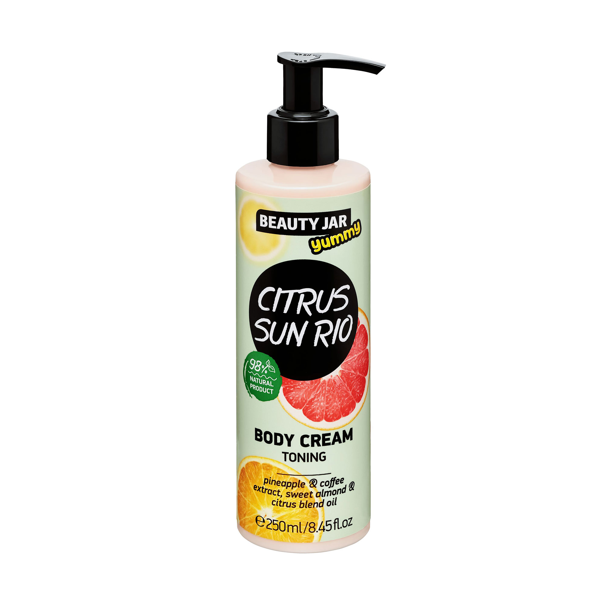 Уцінка! Тонізувальний крем для тіла Beauty Jar Yummy Citrus Sun Rio Toning Body Cream Цитрусовий Сан Ріо, 250 мл