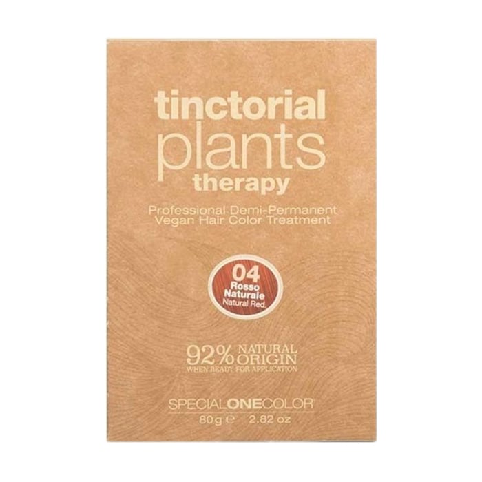Уцінка! Тонувальна фарба для волосся Trendy Hair Tinctorial Plants Therapy Demi-Permanent Vegan Hair Color 04 Natural Red, 80 г