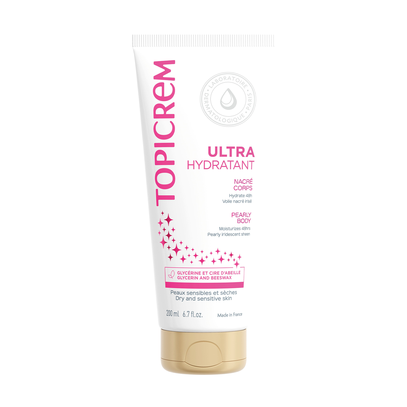 Уцінка! Ультразволожувальний крем для тіла Topicrem Ultra-Moisturizing Pearly Body з перлинним ефектом, 200 мл