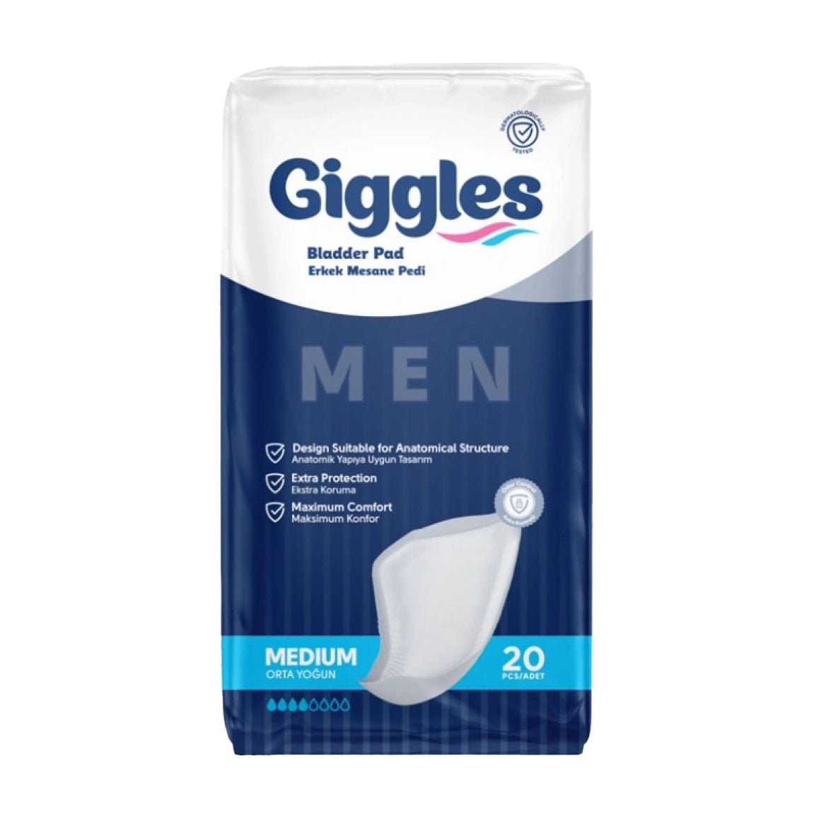 Уцінка! Урологічні прокладки чоловічі Giggles Bladder Pad Man M, 20 шт