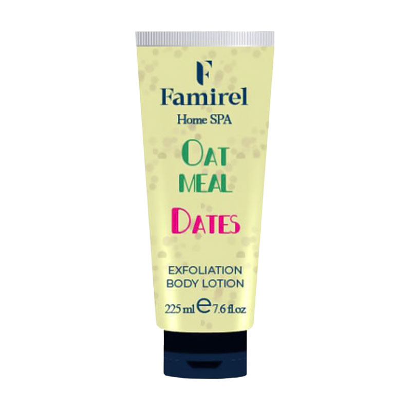 Уцінка! Відлущувальний пілінг-лосьйон для тіла Famirel Home Spa Exfoliant Body Lotion, Oatmeal &amp; Dates, 225 мл