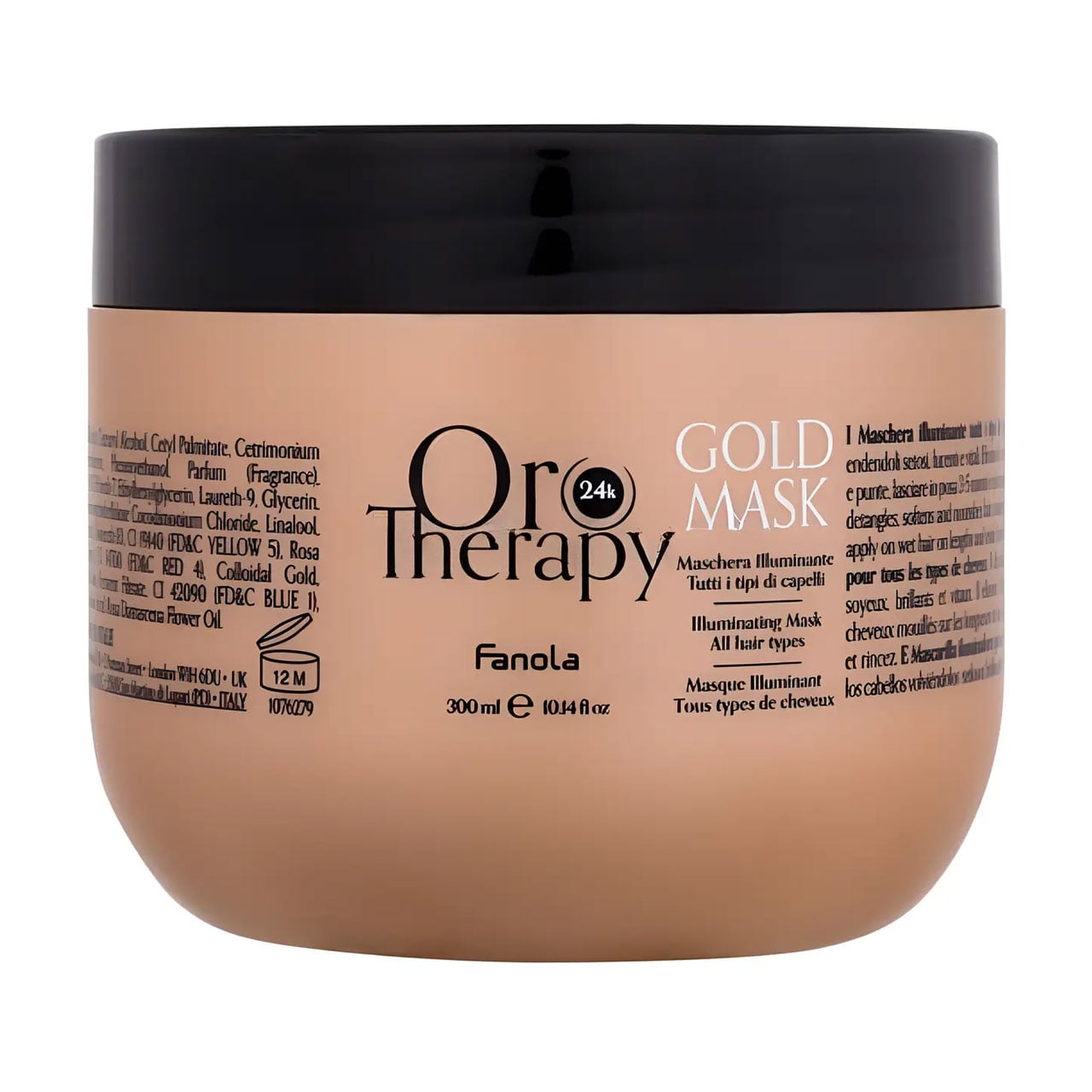 Уцінка! Відновлювальна маска з активними мікрочастинками золота Fanola Oro Therapy Oro Puro Mask, 300 мл