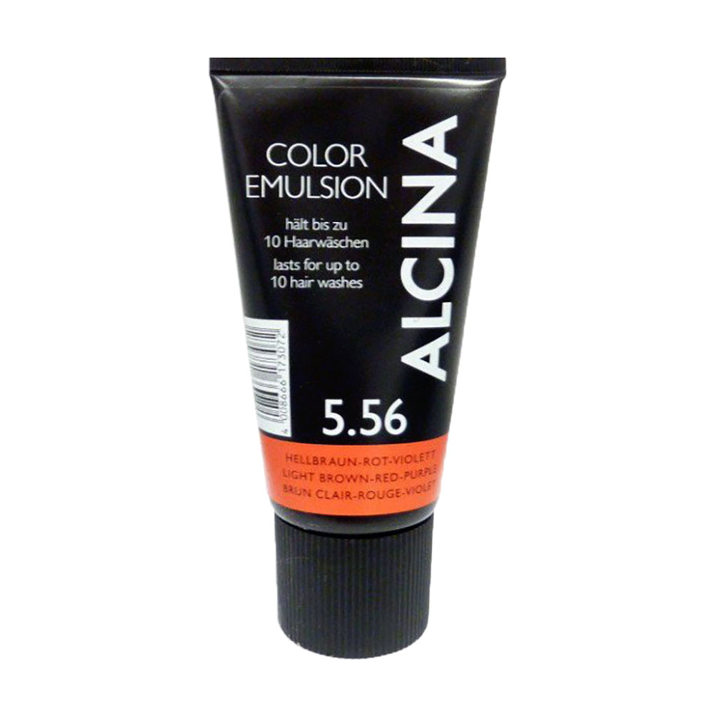 Уцінка! Відтінкова емульсія для волосся Alcina Color Emulsion 5.56 Light Brown-Red-Purple, 150 мл