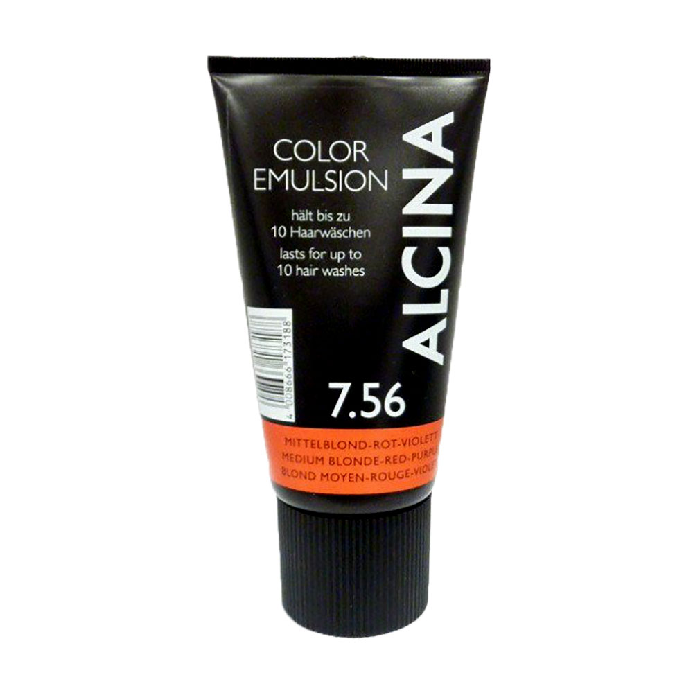 Уцінка! Відтінкова емульсія для волосся Alcina Color Emulsion 7.56 Medium Blonde Red Purple, 150 мл