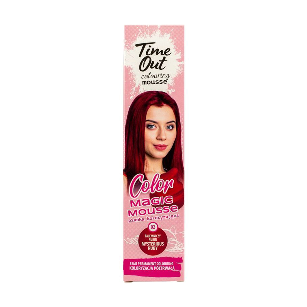 Уцінка! Відтінковий мус для волосся Time Out Color Magic Mousse 02 Mysterious Ruby, 75 мл