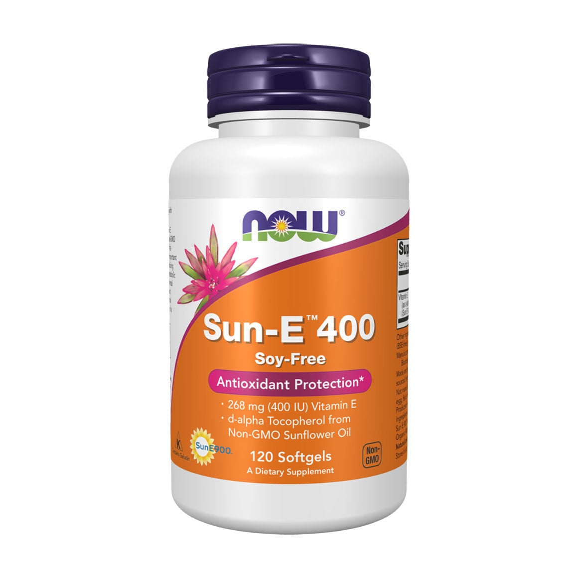 Уцінка! Вітамін Е NOW Foods Sun-E 400 МО, 268 мг, 120 гелевих капсул