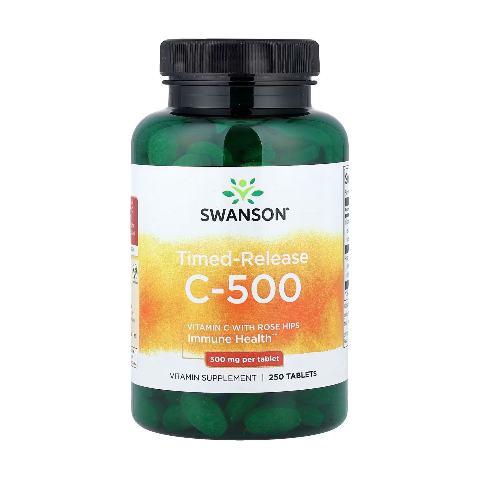 Уцінка! Вітамін С Swanson Timed-Released C-500 Vitamin C with Rose Hips з шипшиною, 500 мг, 250 таблеток