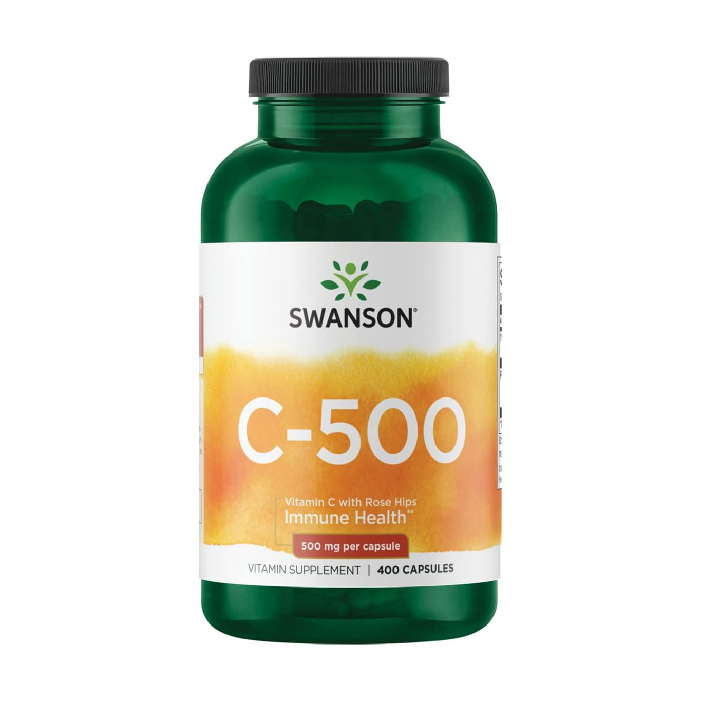 Уцінка! Вітамін С Swanson Vitamin C With Rose Hips з шипшиною, 500 мг, 400 капсул