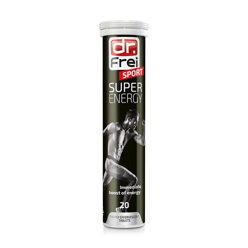Уцінка! Вітаміни Dr. Frei Super Energy Таурин, кофеїн, екстракт гуарани, 20 шипучих таблеток