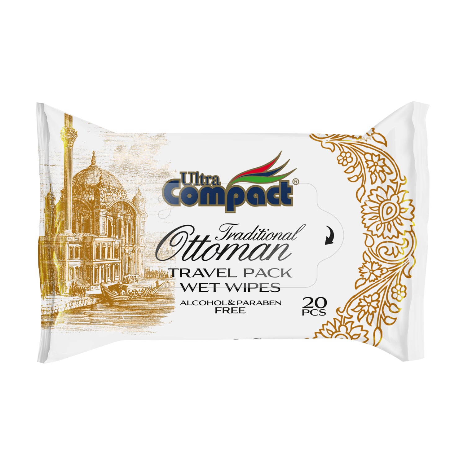 Уцінка! Вологі серветки Ultra Compact Ottoman Travel Pack, 20 шт