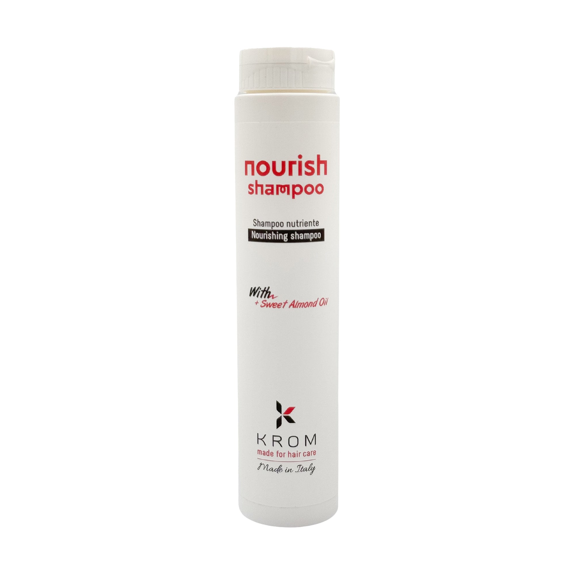 Уцінка! Живильний шампунь для волосся Krom Nourish Shampoo з екстрактом солодкого мигдалю, 250 мл