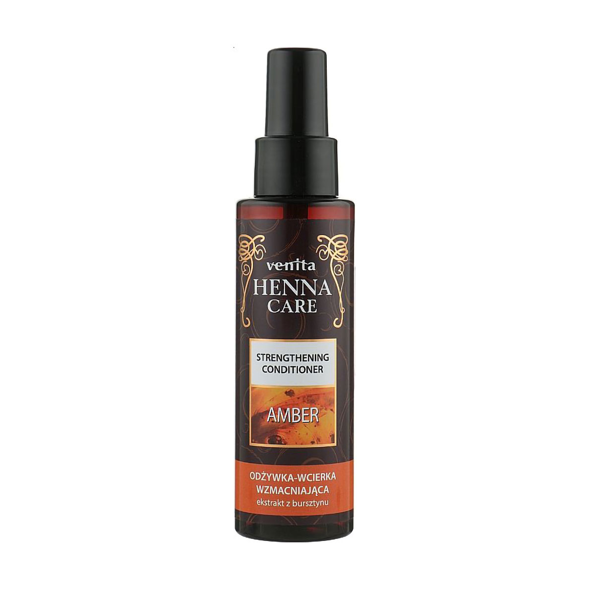 Уцінка! Зміцнювальний кондиціонер-спрей для волосся Venita Henna Care Amber Strengthening Conditioner з екстрактом бурштину, 100 мл