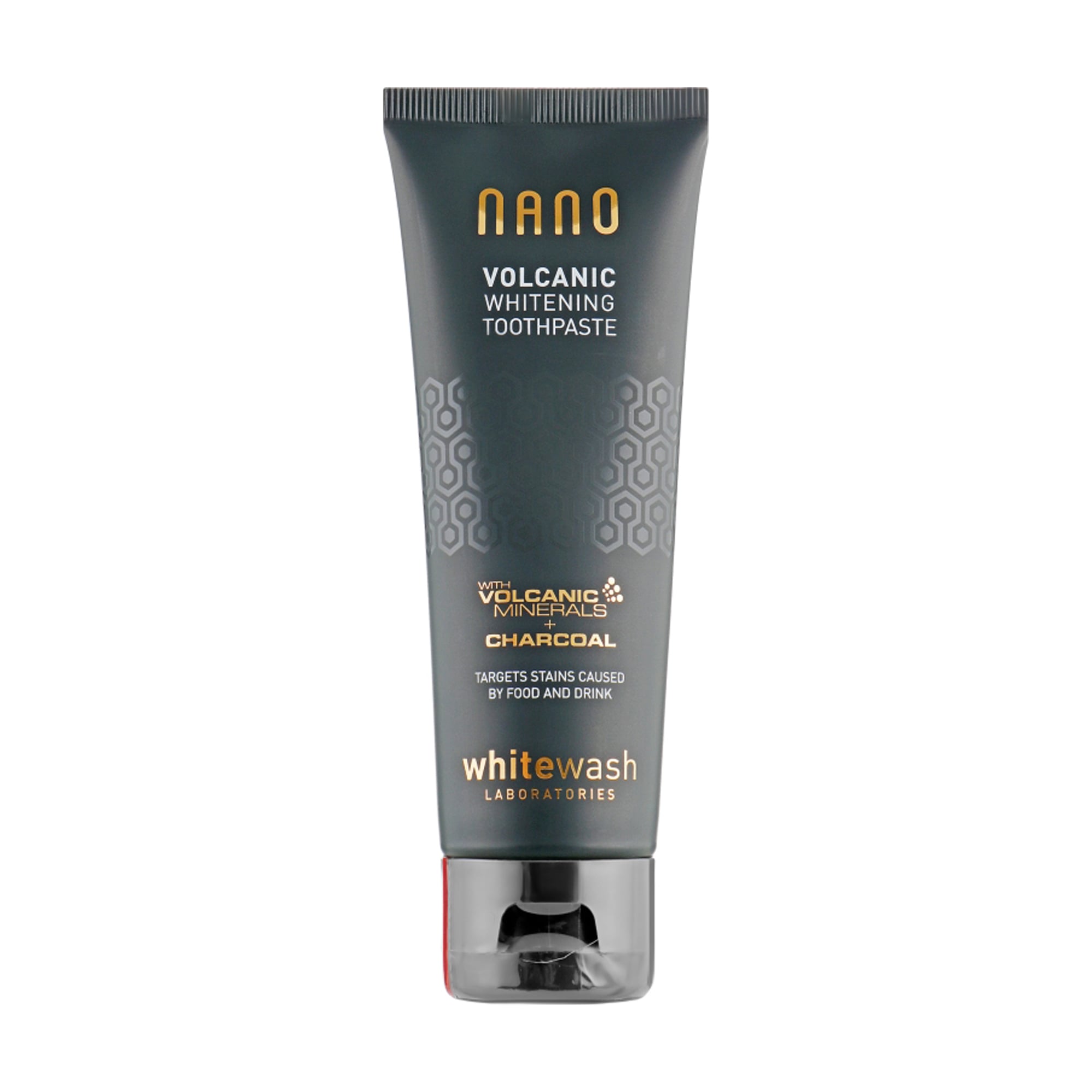 Уцінка! Зубна паста WhiteWash Laboratories Nano Volcanic Whitening Toothpaste на основі вулканічних мінералів та активованого вугілля, 75 мл