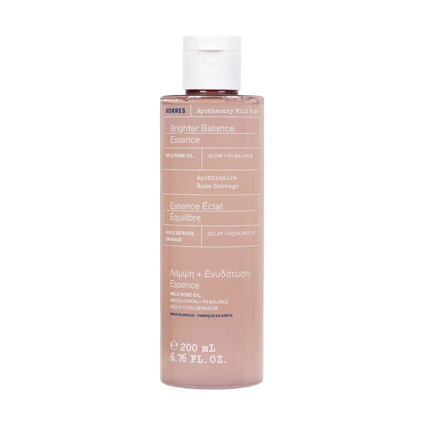Уцінка! Зволожувальна есенція для обличчя Korres Apothecary Wild Rose Brighter Balance Essence, 200 мл