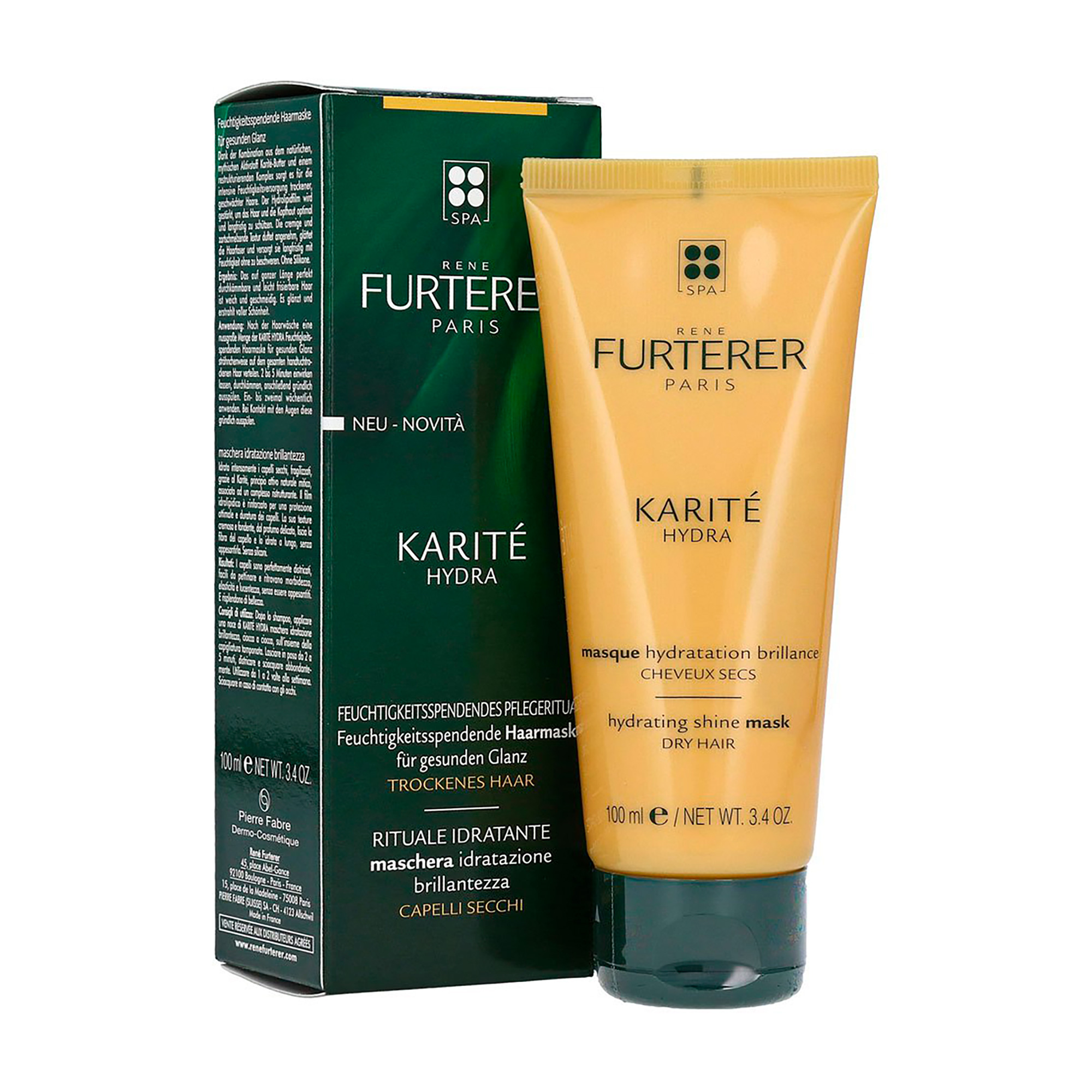 Уцінка! Зволожувальна маска Rene Furterer Karite Hydra Hydrating Shine Mask для сухого волосся, 100 мл