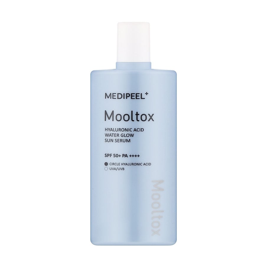 Уцінка! Зволожувальна сонцезахисна сироватка для обличчя Medi-Peel Hyaluronic Acid Mooltox Water Glow Sun Serum, SPF 50+ PA++++, 52 мл