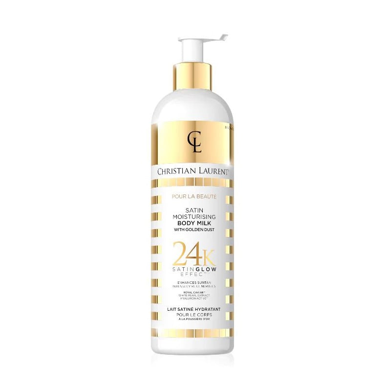 Уцінка! Зволожувальне молочко для тіла Christian Laurent Satin Moisturizing Body Milk з частинками золота, 350 мл