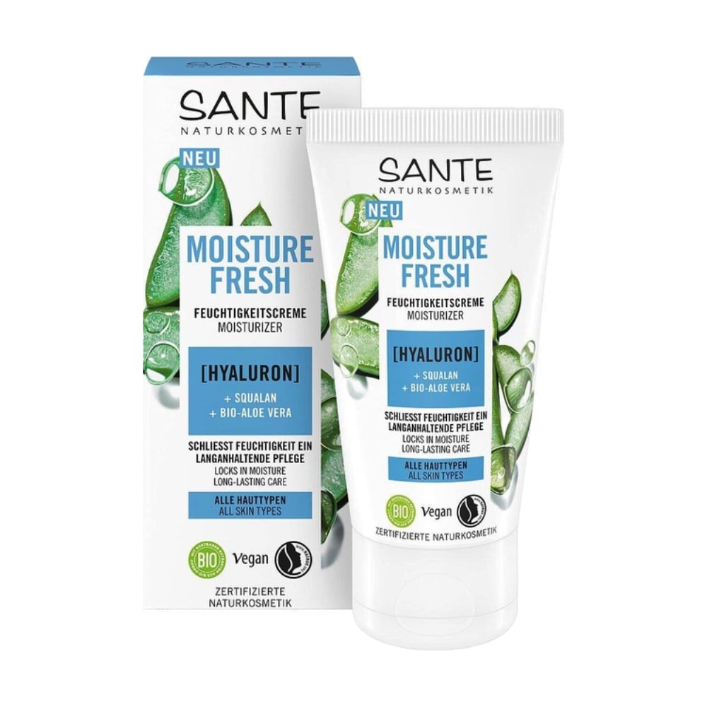 Уцінка! Зволожувальний біокрем для обличчя Sante Moisture Fresh Moisturizer з гіалуроновою кислотою та алое, 50 мл