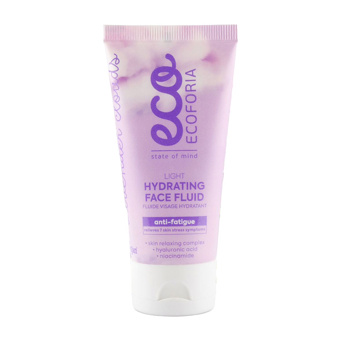 Уцінка! Зволожувальний флюїд для обличчя Ecoforia Lavender Clouds Hydrating Face Fluid, 50 мл