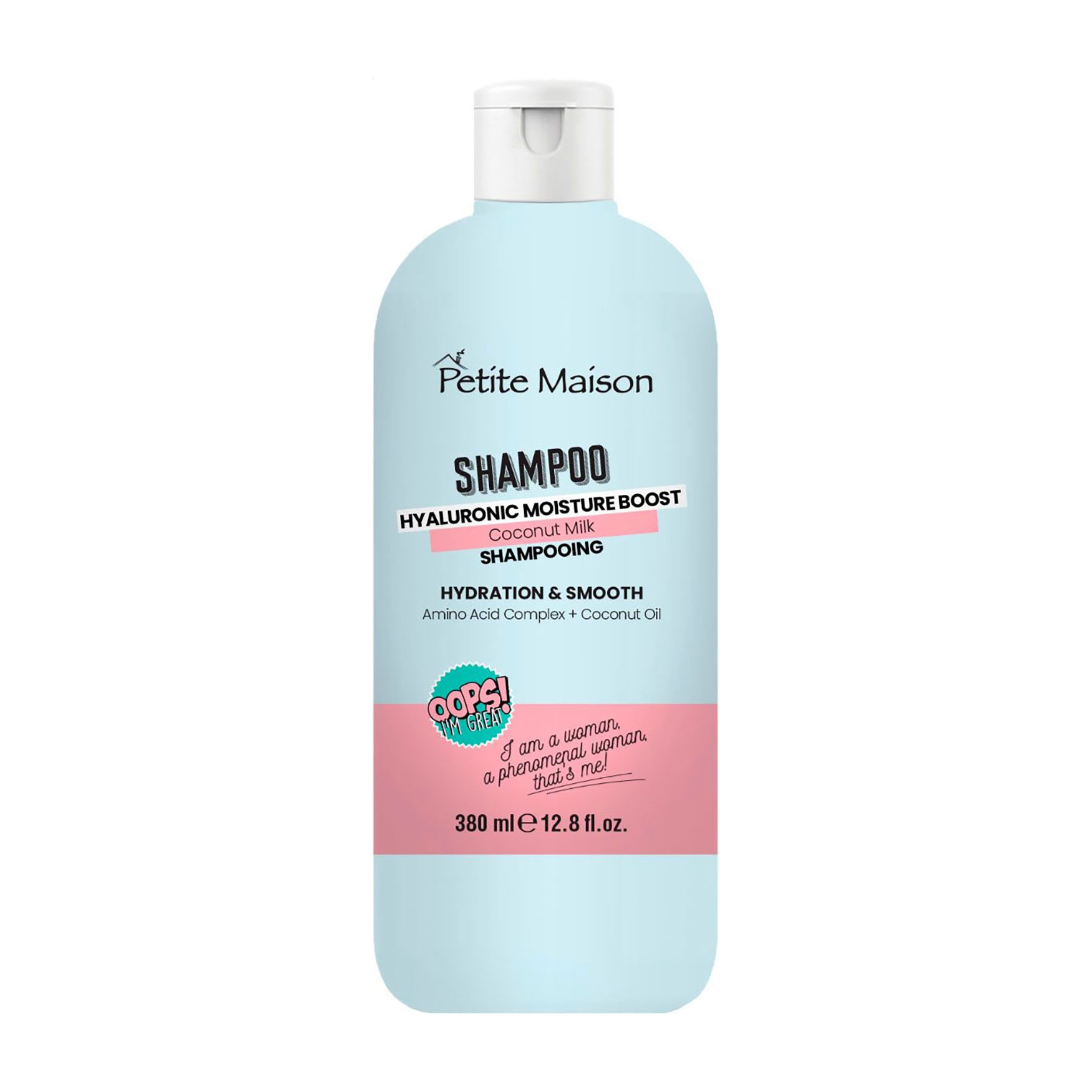 Уцінка! Зволожувальний шампунь для волосся Petite Maison Shampoo Hyaluronic Moisture Bust Coconut Milk, 380 мл