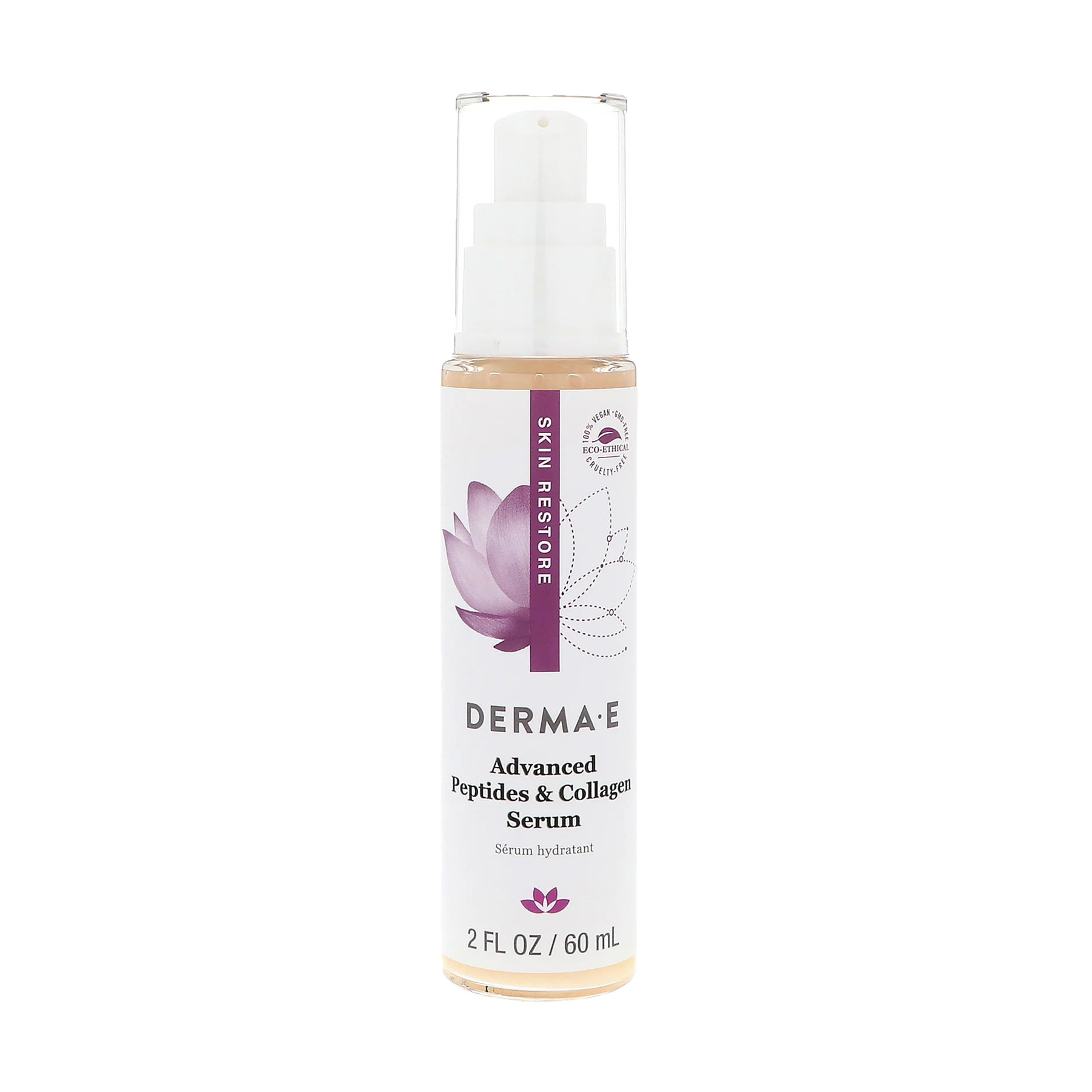 Уцінка! Ззволожувальна сироватка для обличчя Derma E Advanced Peptides &amp; Collagen Serum, 60 мл