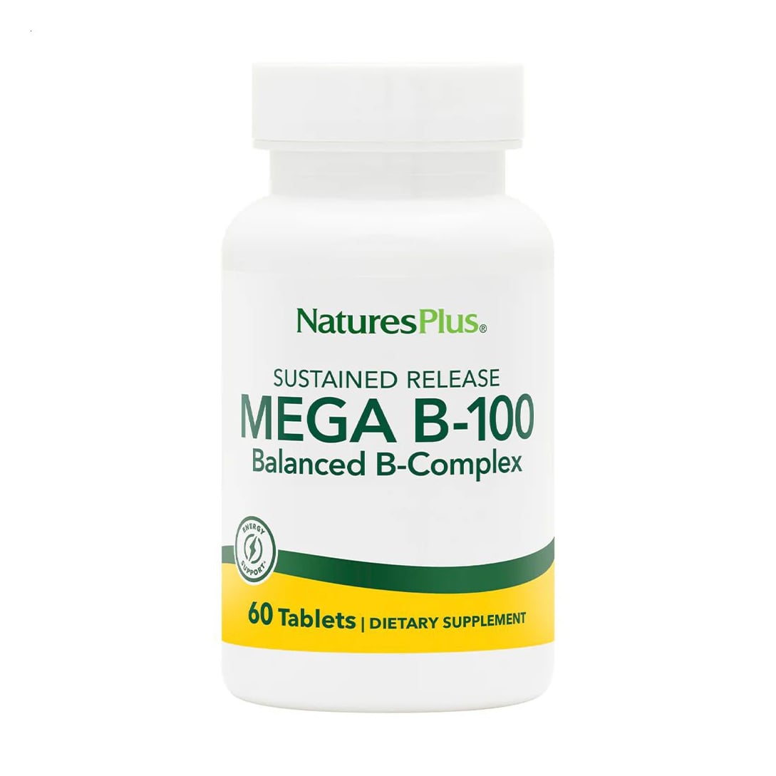 В-Комплекс зі сповільненим вивільненням NaturesPlus Mega B-100, 60 таблеток
