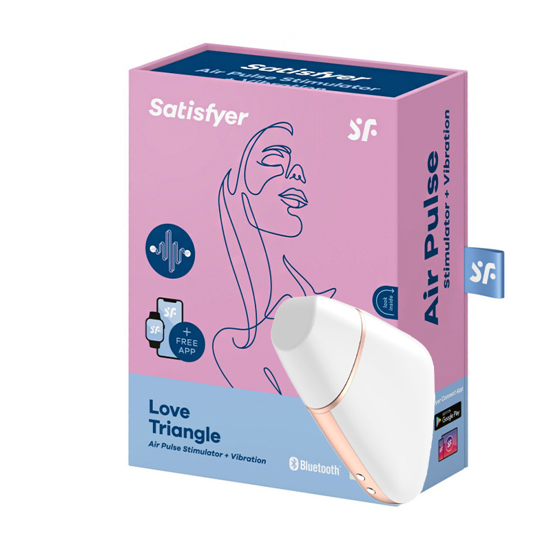 Вакуумний кліторальний стимулятор Satisfyer Love Triangle білий, 1 шт