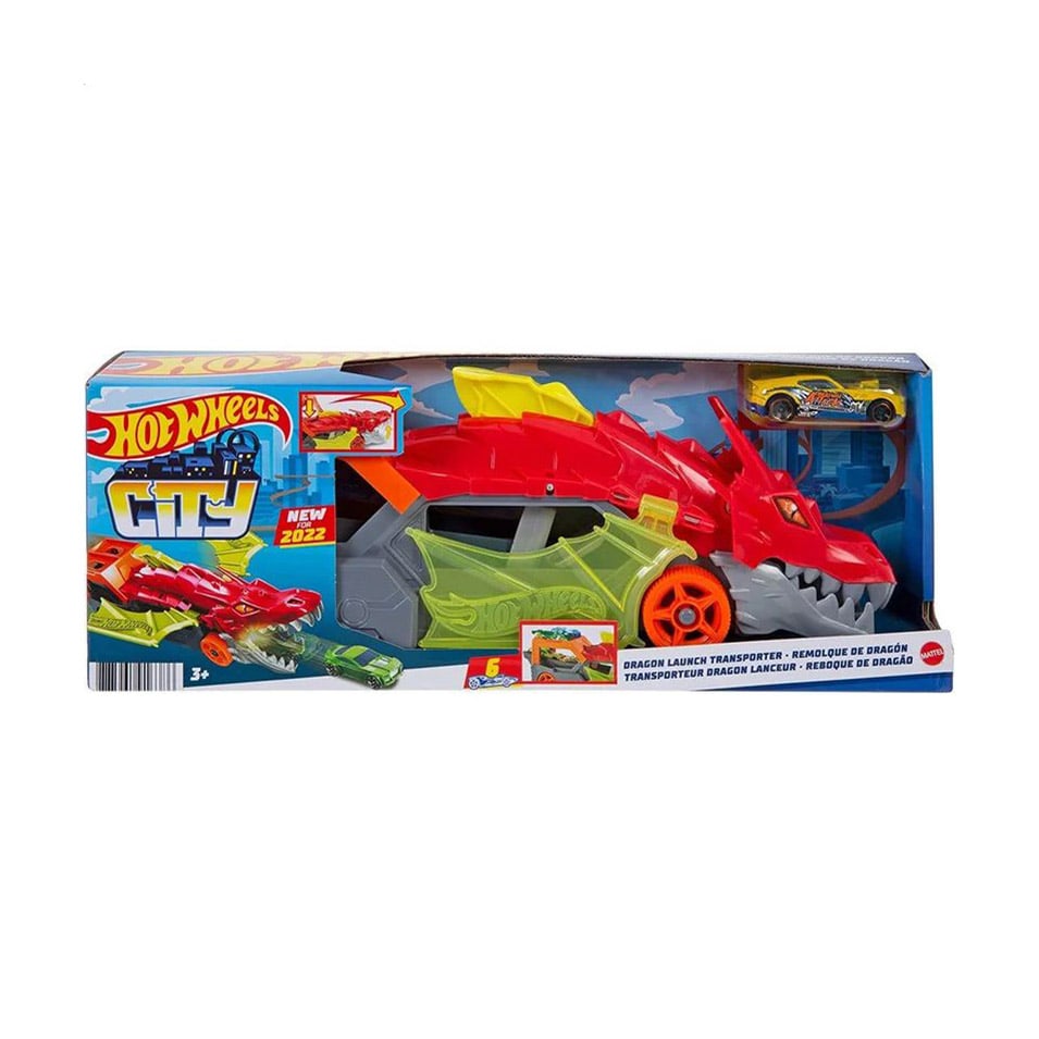 Вантажівка-транспортер Hot Wheels Паща дракона, від 3 років, 8*36*13 см (GTK42)