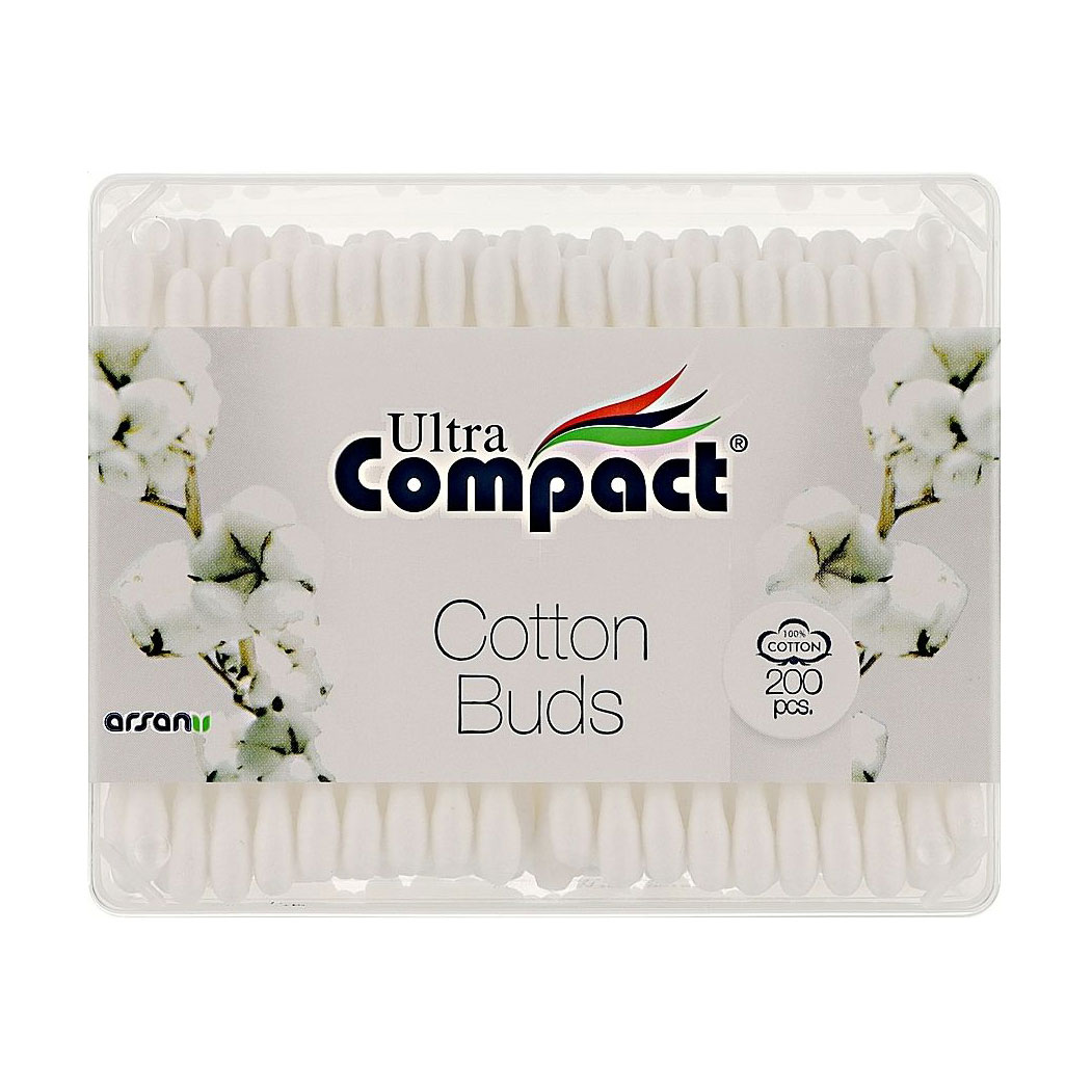 Ватні палички Ultra Compact Cotton Buds, 200 шт