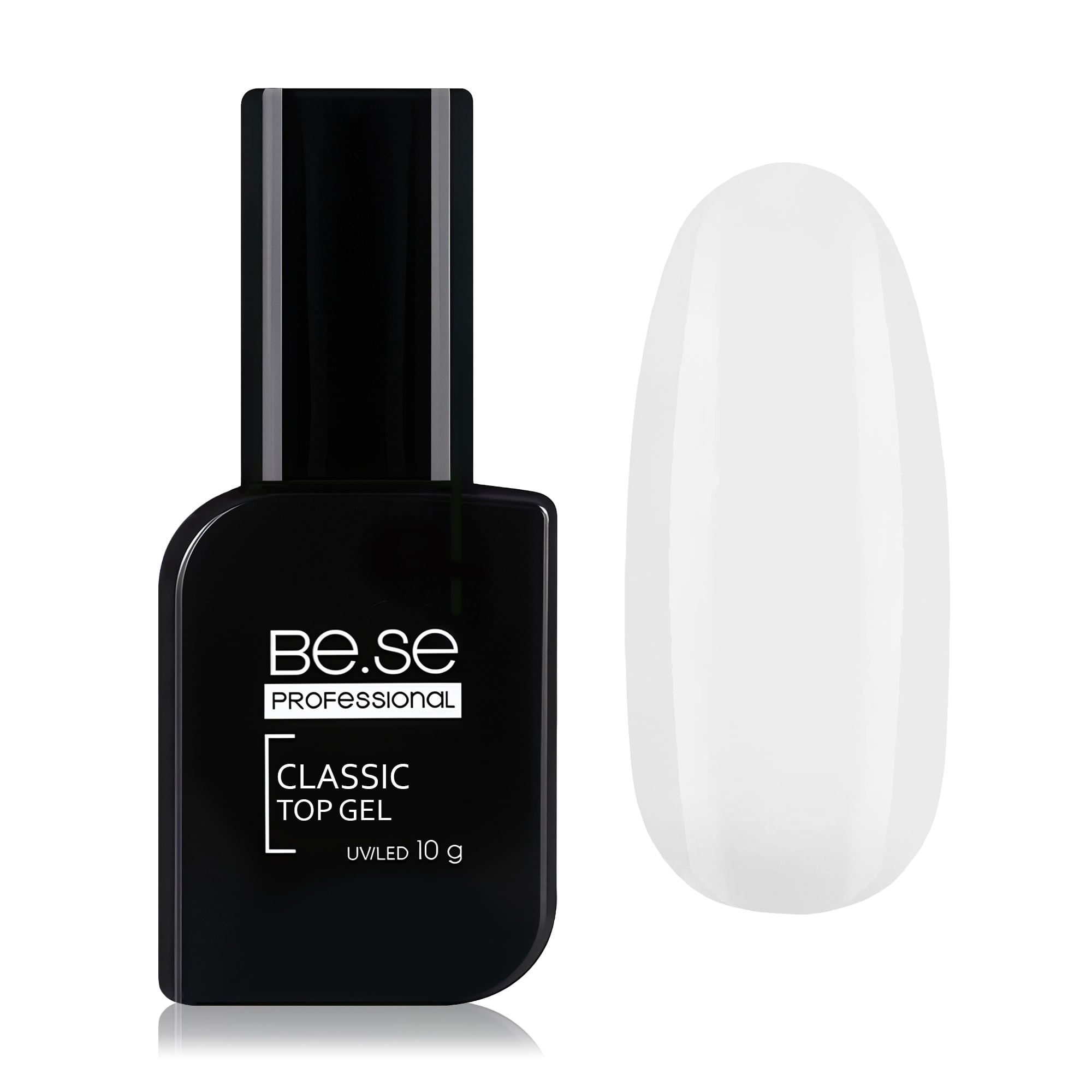 Верхнє покриття для гель лаку Be.Se Professional Classic Top Gel Clear, 201, 10 г