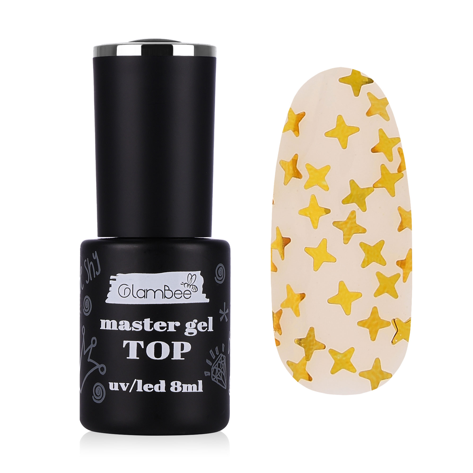 Верхнє покриття для гель-лаку GlamBee MasterGel 03, 8 мл