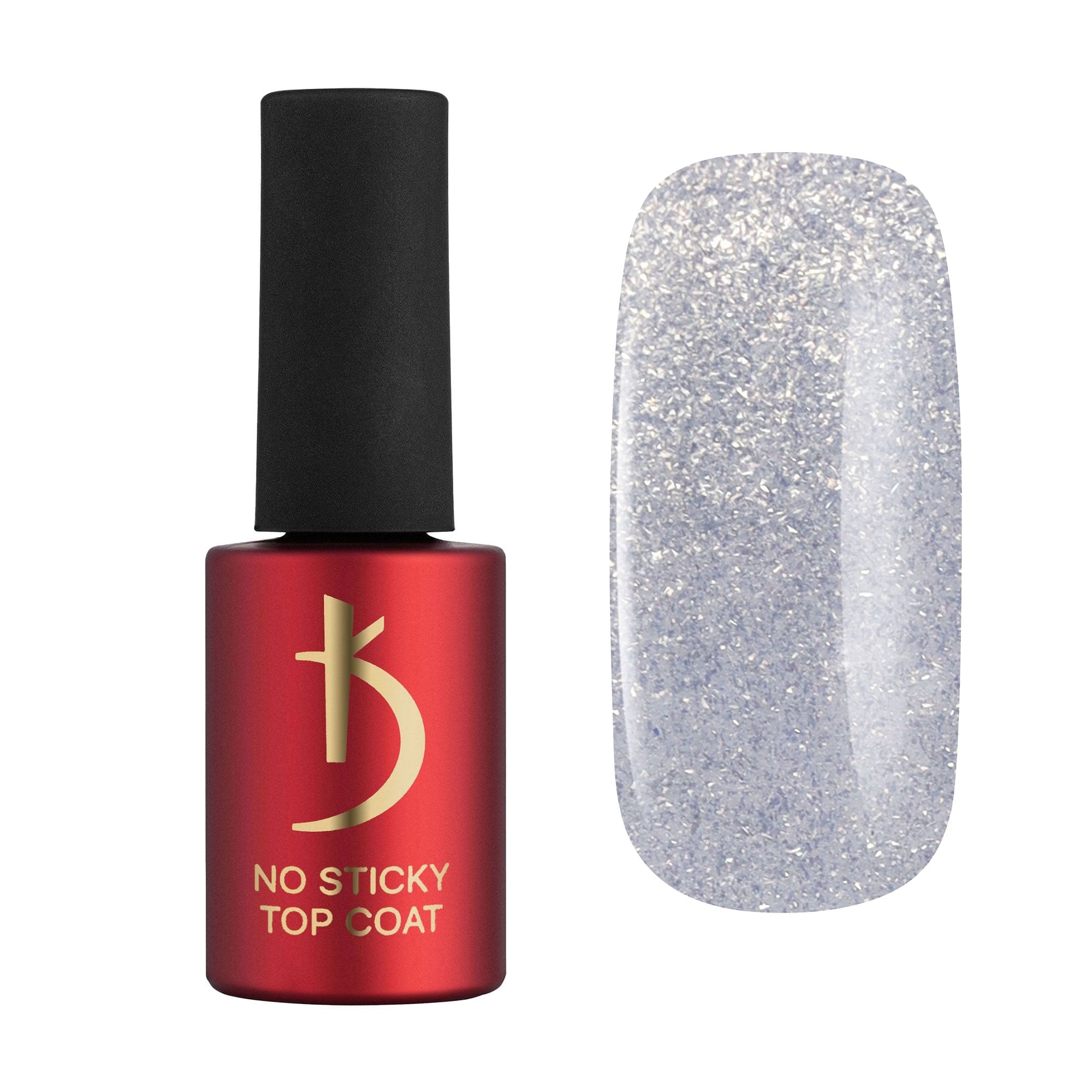 Верхнє покриття для гель-лаку Kodi Professional No Sticky Top Coat без липкого шару, Sparkle Gold, 7 мл