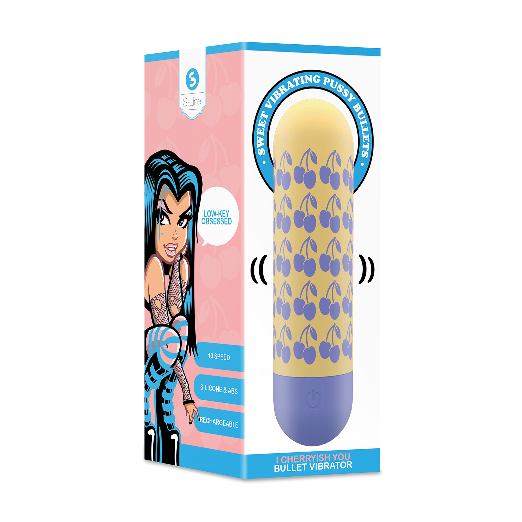 Віброкуля S-Line I Cherryish You Bullet Vibrator жовто-лілова, 1 шт