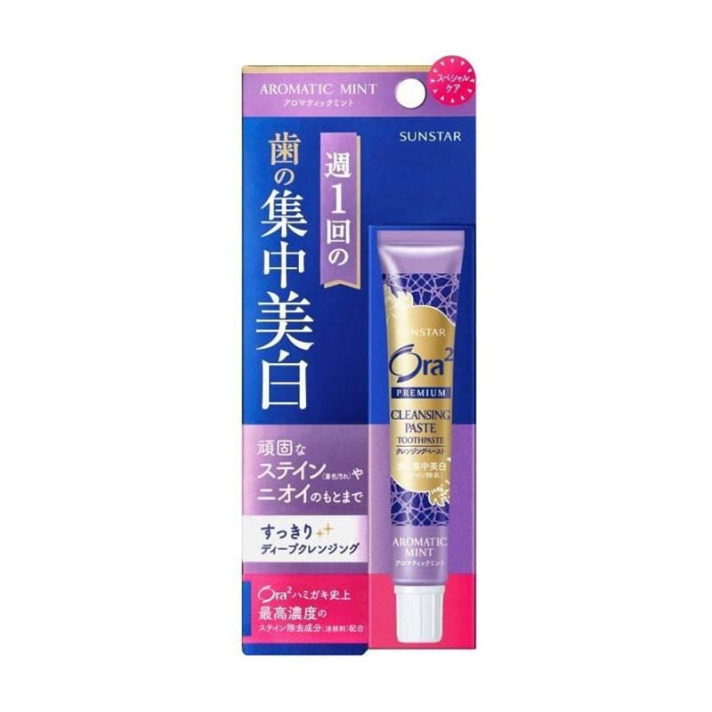 Відбілювальна зубна паста SUNSTAR Ora2 Premium Cleansing Paste Toothpaste, ароматна м'ята, 17 г
