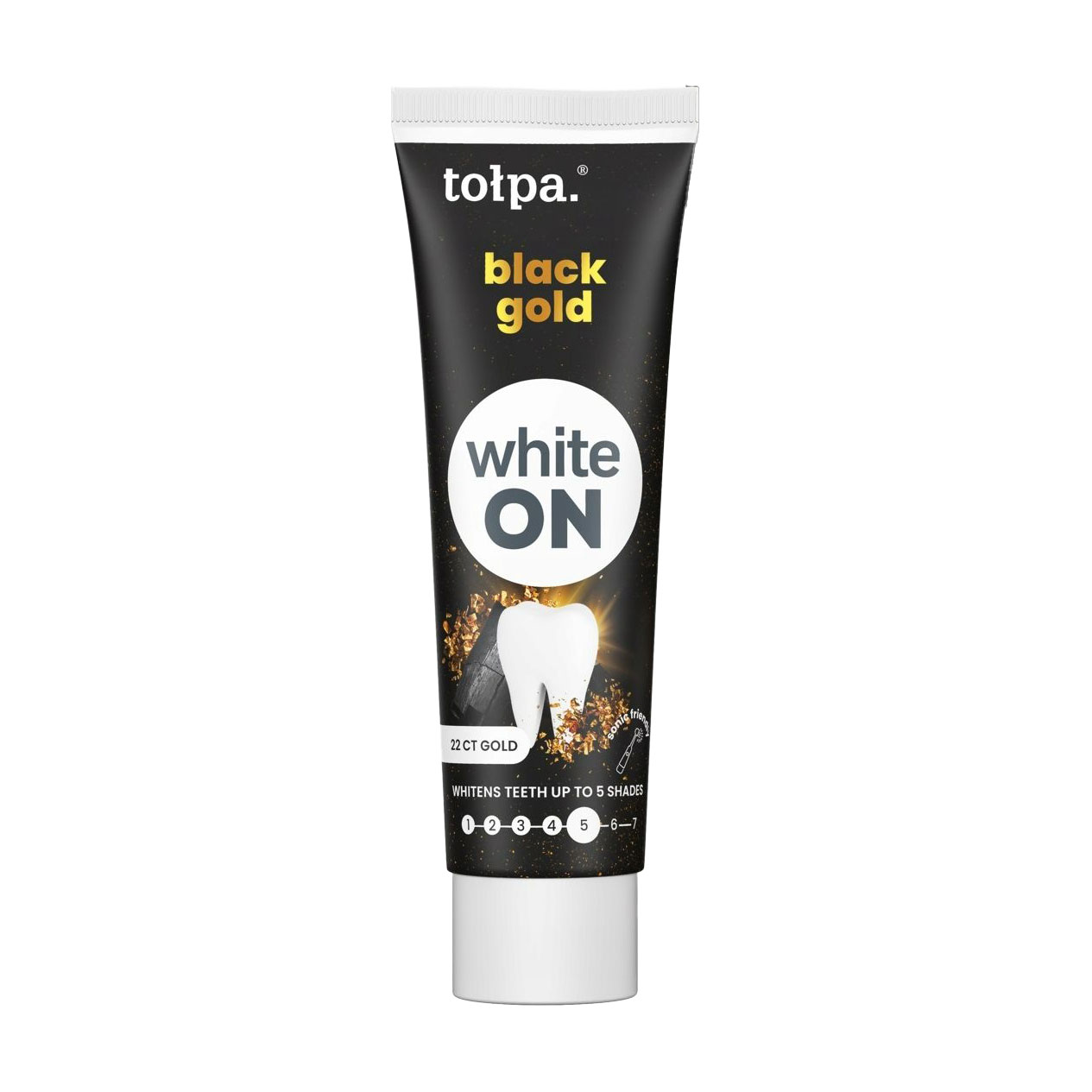 Відбілювальна зубна паста Tolpa White On Black Gold, 75 мл