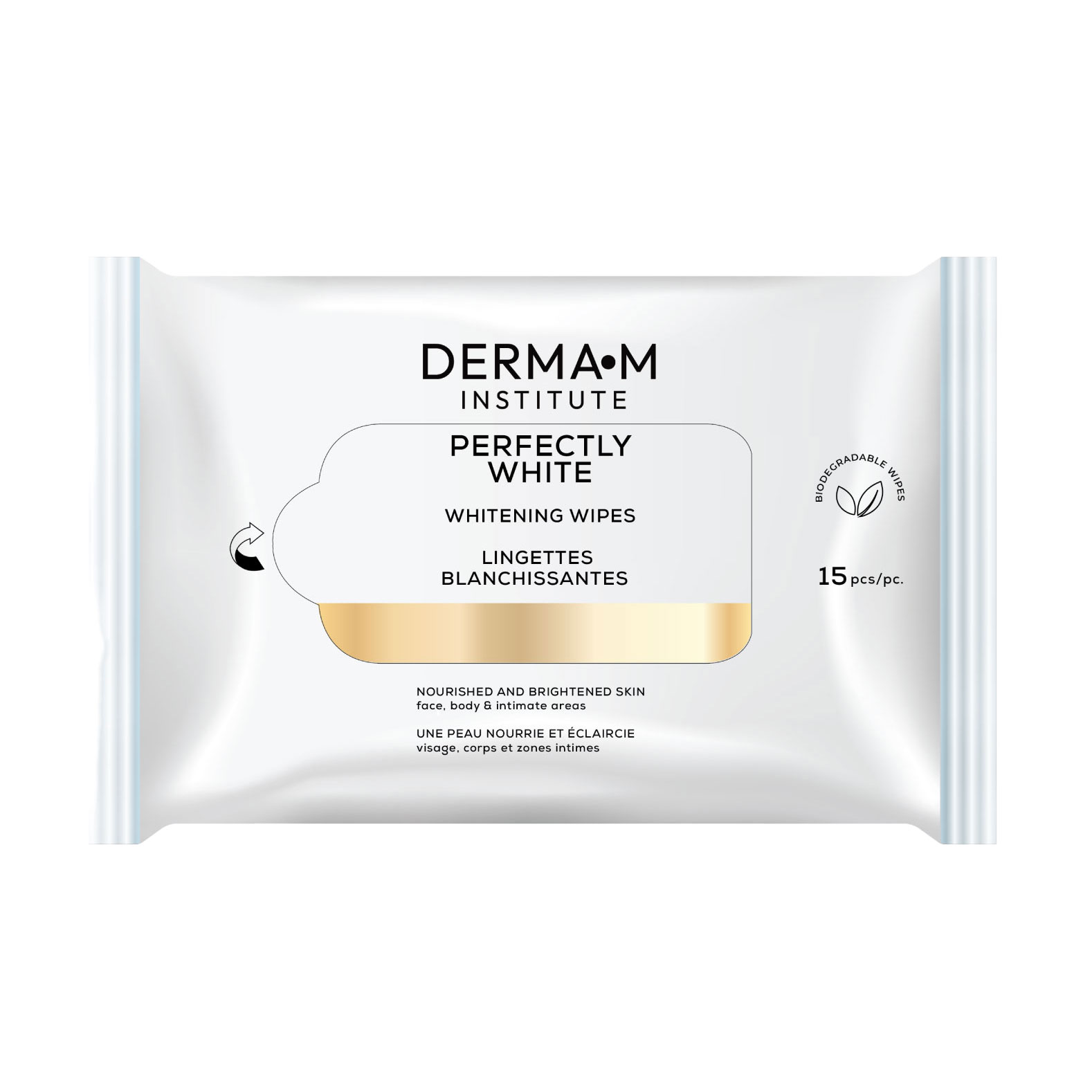 Відбілювальні серветки для обличчя Derma M Institute Whitening Wipes, 15 шт