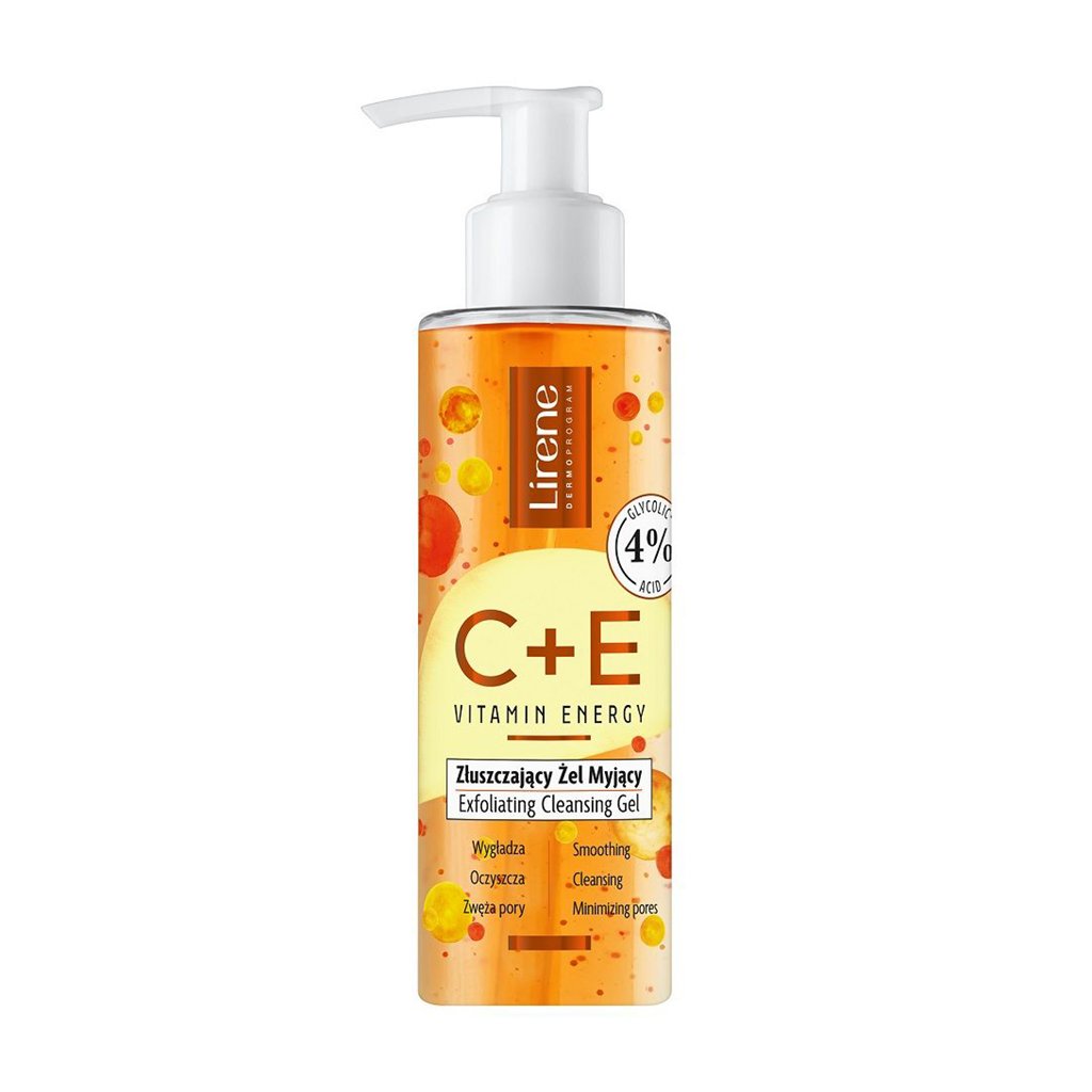 Відлущувальний гель для обличчя Lirene C + E Vitamin Energy Exfoliating Cleansing Gel, 145 мл