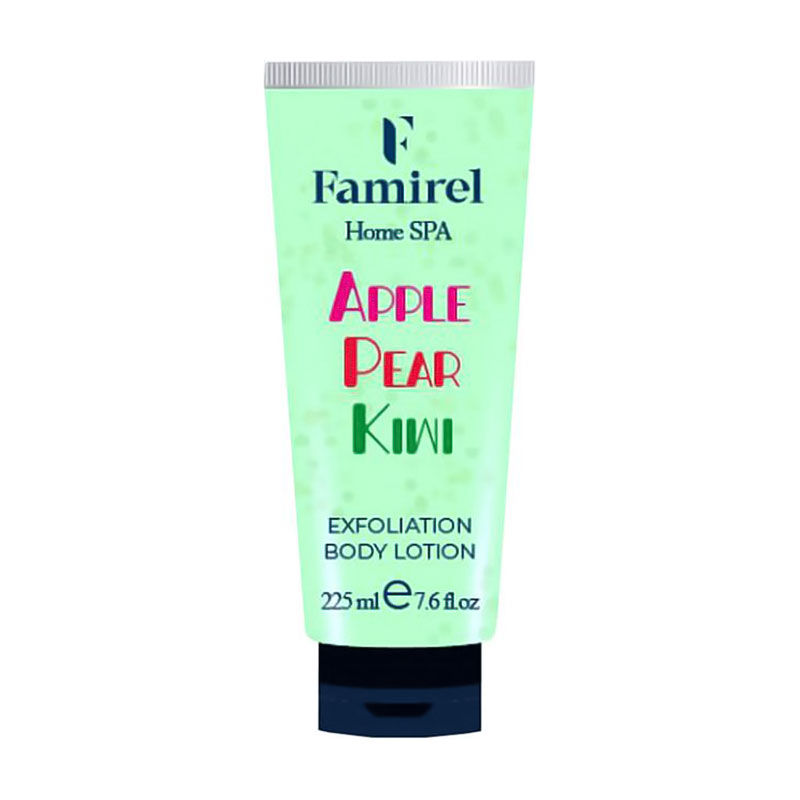 Відлущувальний пілінг-лосьйон для тіла Famirel Home Spa Exfoliant Body Lotion, Apple &amp; Pear &amp; Kiwi, 225 мл