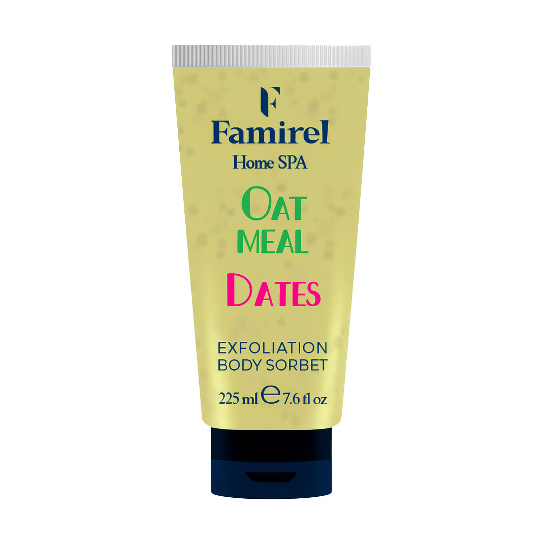 Відлущувальний сорбет для тіла Famirel Home SPA Exfoliation Body Sorbet, Oatmeal &amp; Dates, 225 мл