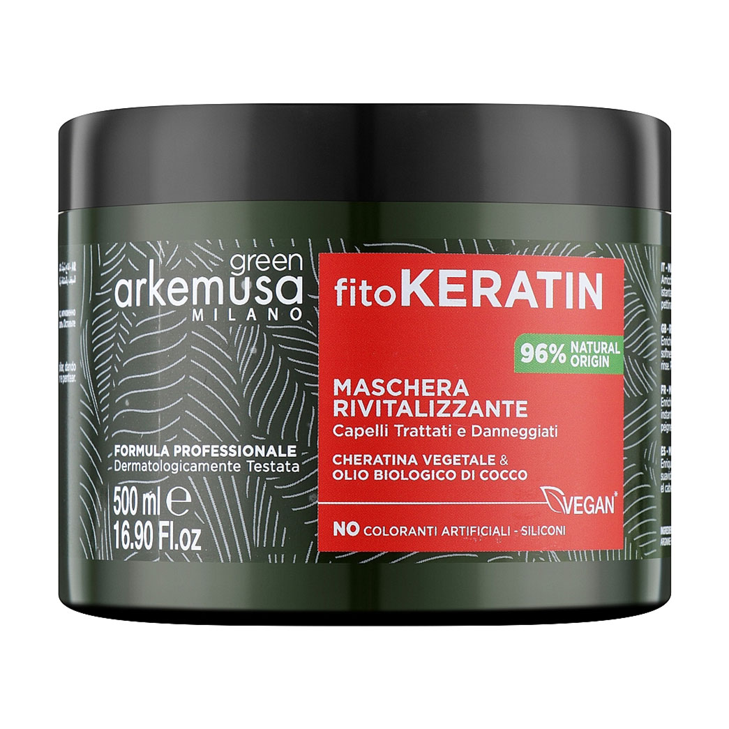 Відновлювальна маска Arkemusa Green Fitokeratin Hair Mask для пошкодженого волосся, 500 мл