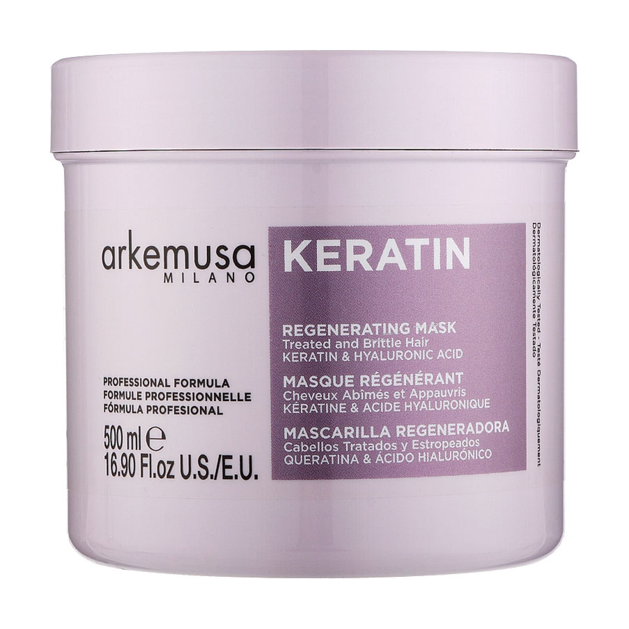Відновлювальна маска для ламкого волосся Arkemusa Keratin Mask з кератином, 500 мл