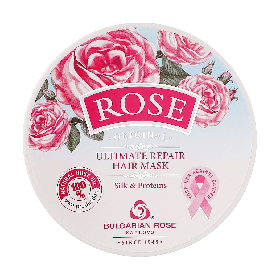 Відновлювальна маска для волосся Bulgarian Rose Karlovo 1948 Rose Original Ultimate Repair Hair Mask, 240 мл